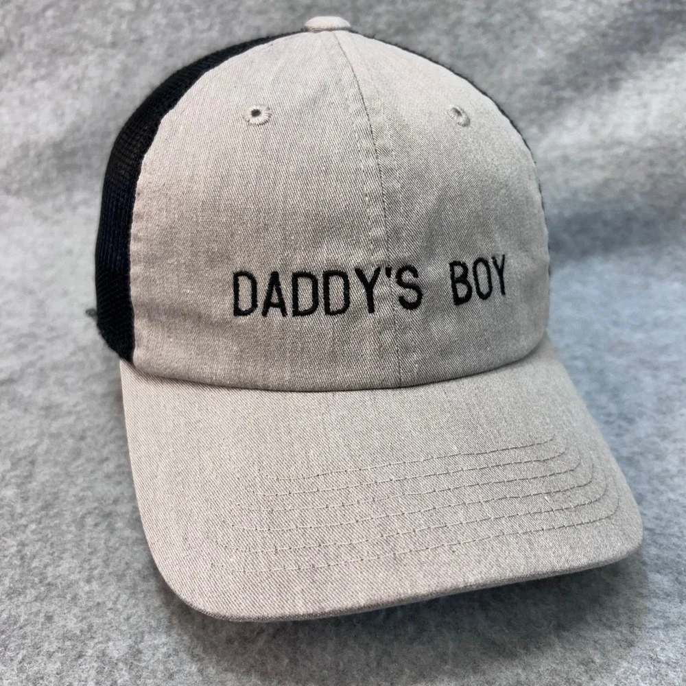 Daddy's Boy Kids Gray Caroline McCoy Trucker Hat Mesh Snapback OSFM